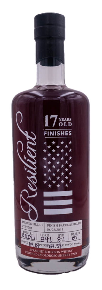 Resilient 17 Yr Straight Bourbon Whiskey Sherry Cask