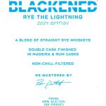 Blackened Rye The Lightning 2024 Edition Whiskey - Image 2