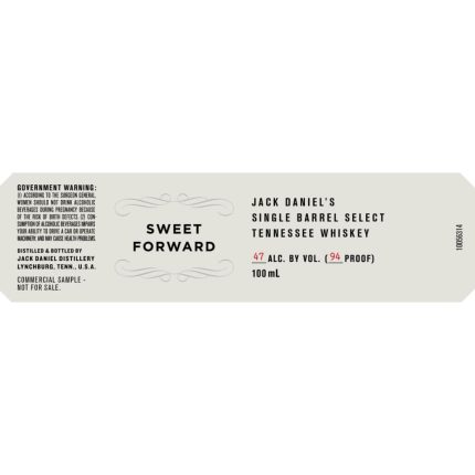 Jack Daniel’s Sweet Forward Single Barrel Select Whiskey 100ML
