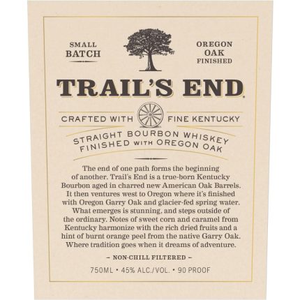 Trail’s End Straight Bourbon Finished With Oregon Oak