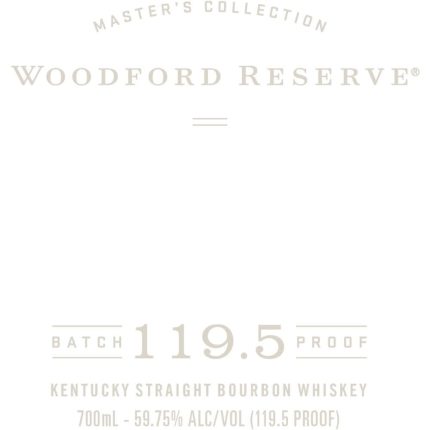 Woodford Reserve Batch Proof Whiskey  119.5