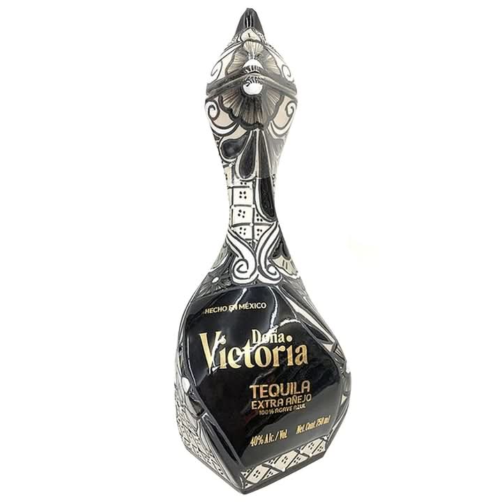 Dona Victoria Tequila Extra Anejo Black Bottle - Image 1