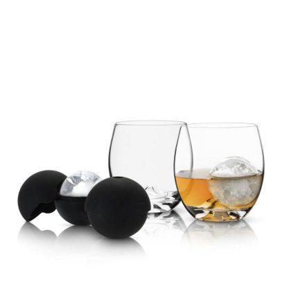 Glacier Rocks® 4-Piece Ice Ball Mold and Tumbler Set 9oz