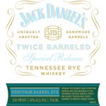 Jack Daniel's 2023 Twice Barreled Special Release Heritage Barrel Tennessee Rye Whiskey 700ML - Image 2