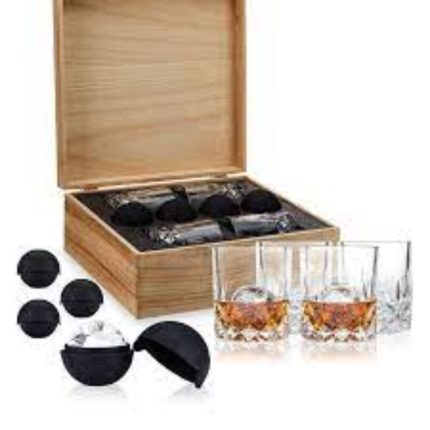 Liquor Glass and Ice Sphere Box Set 9oz